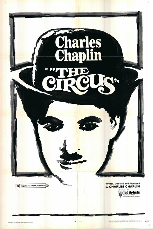 the circus 1970R one sheet poster folded